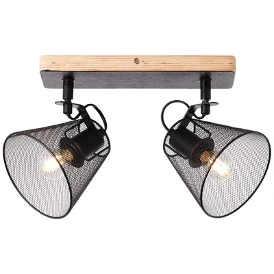 Produktbild von Spotbalken, 20 x 37 x 14 cm, E14, max. 40 W, schwenkbar, Metall/Holz
