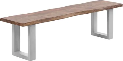 Produktbild von Holzbank Bullwer Palisander silberfarben 160x40