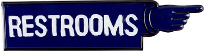 Produktbild von Blechschild - Restrooms - Wandschild im Nostalgie Look Wegweiser