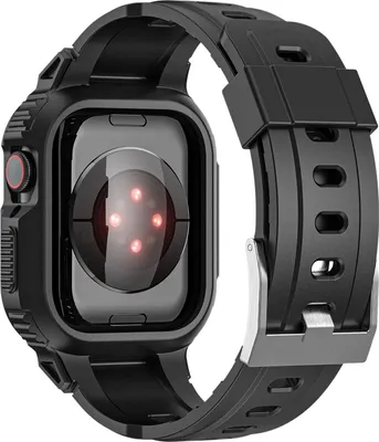Produktbild von Avizar, Weiches Silikon-Armband für Apple Watch 41mm / 40mm / 38mm, Schwarz