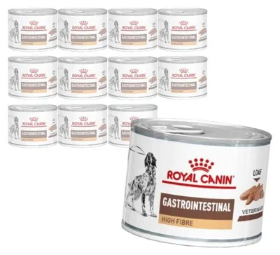 Zdjęcie produktu dla Royal Canin Veterinary VHN Dog Gastrointestinal High Fibre 12x200g Mokra Karma Pasztet Dla Psów z Zaburzeniami Trawienia