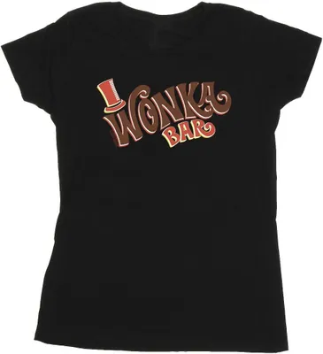 Produktbild von Willy Wonka - "Bar Logo" T-Shirt für Damen BI51077 (S) (Schwarz)