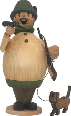 Obrázek produktu pro Kuhnert – kouřící figurka „Räuchermännchen“ – „Rauchmann Max Förster“, 16 cm – originál z Krušných hor