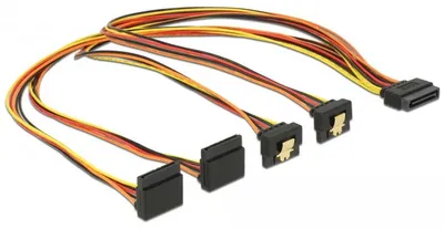 Image de DeLOCK SATA 15P St- 4x coudé 50cm 2 x bas / 2 x haut - DeLOCK 60155 - (Accessoires PC / Câbles / Adaptateurs)