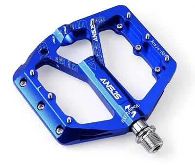 Immagine prodotto di Pedali per bicicletta in alluminio, piattaforma ultraleggera, antiscivolo, da 9/16 di pollice, colore blu, adatti per mountain bike, e-bike e biciclette da città