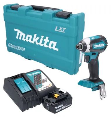 Produktbild von Makita DTD 153 RT1K Akku Schlagschrauber 18 V 170 Nm 1/4" Brushless + 1x Akku 5,0 Ah + Ladegerät + Koffer
