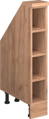 Obrázek produktu pro Kuchyňská skříňka pod šikmou střechu Vicco R-Line Zlatý mocný dub 15 cm se 4 přihrádkami, Model 58282