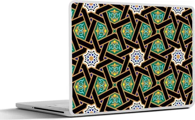 Produktbild von MuchoWow® Laptop Aufkleber Sticker Cover Orientalisch - Muster - Arabisch - Sterne 30x22 cm - Laptop-Sticker