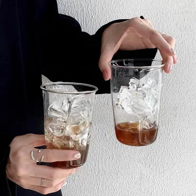 Zdjęcie produktu dla Zestaw 2 szklanek do latte macchiato, cappuccino, kawy lub herbaty, pojemność 480 ml, przezroczyste