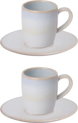 Produktbild von Palmer Barolo, Espressotasse mit Untertasse, 7 cl, 2 Stück, hellblau Steinzeug