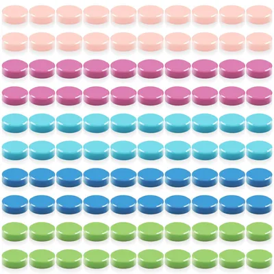 Kühlschrankmagnete, bunt, Macaron, 100 Stück, rund