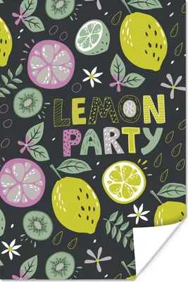 Produktbild von MuchoWow® Poster Sommer - Zitronen - Zitat 20x30 cm - Papierdruck