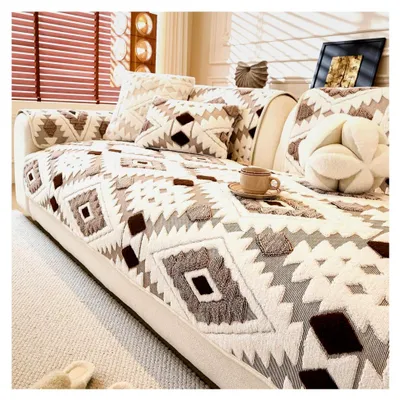 Produktbild von Weicher Plüsch Sofaüberzug, Waschbarer Couchüberzug für Hunde, Rutschfester Haustier Sofaüberwurf für Couch und Sofa (Sitzauflage, 90 x 210 cm, Kaffee)