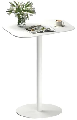 Immagine prodotto di Tavolino stabile in acciaio, modello H1W-V2, dimensioni 50 x 38 x 65 cm, colore bianco