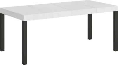 Immagine prodotto di Tavolo allungabile 200/304x90 cm Everyday Premium bianco frassino gambe antracite