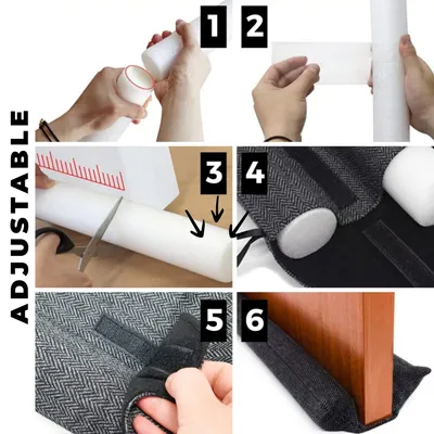 Productafbeelding van Stofdichtingsstrip, dubbel, wasbaar, geluidsisolerend, 80-90 cm