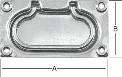 Produktbild von VORMANN Einl. Kistengriff L130mm, B70mm S1,75mm,Griff, Durchmesser 7mm Stahl