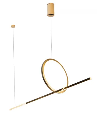 Zdjęcie produktu dla Żyrandol LED LOZANNA złoty 18W Ciepła biel 1800lm metal wym:150x100x30cm IP20 Maxlight