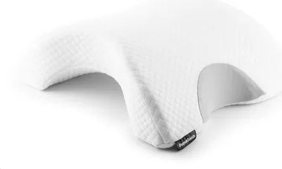 Productafbeelding van Famanu neksteunkussen, visco-elastisch, ergonomisch - wit/grijs