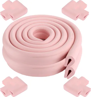 Obrázek produktu pro 2x 2M ochrana dětských hran ve tvaru U + 8 rohů, ochrana dětských hran z pěny, samolepicí, ochrana hran stolu, ochrana dětí, ochrana proti nárazu