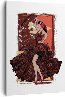Produktbild von Bild auf Leinwand - Leinwandbild - Einteilig - Tanz Tänzer - 50x70cm - Wand Bild - Wanddeko - Wandbilder - Leinwanddruck - Kunstdruck - Wanddekoration - Leinwand bilder - Wandbild - PA50x70-4123