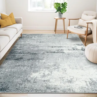 Obrázok produktu pre Vintage koberec 160 x 230 cm v šedo-zelenom, prateľný a protišmykový