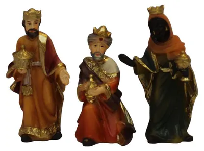 Produktbild von Krippenfiguren Heilige Drei Könige 3-teilig für 7 cm Figuren Polyresin