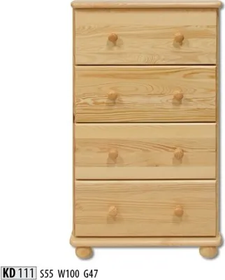 Immagine prodotto di Mobiletto Cassettiera di design Credenza Buffet in vero legno Cassettiera Credenza