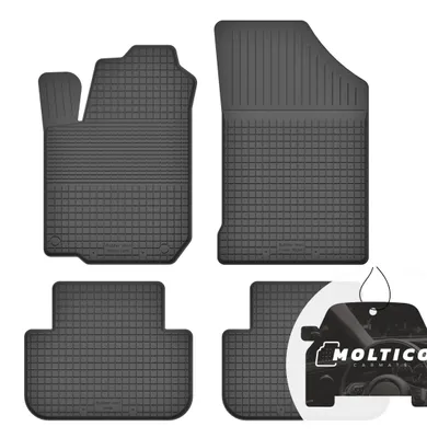 Produktbild von moto-MOLTICO Gummimatten Auto, 4-teiliges Set, Allwetter Gummi Fußmatten mit Rand - passend für Toyota Aygo I 2005-2014