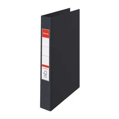 Obrázok produktu pre Esselte Standard Ring Binders , PP Black 2 x 25 mm, A4, Plast, Čierna, 2,5 cm, 3,5 cm