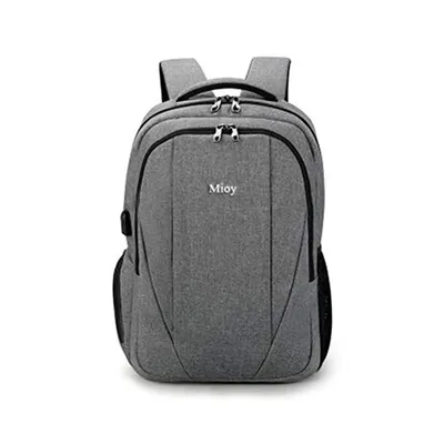 Productafbeelding van Mioy Rugzak voor heren, met diefstalbescherming, geschikt voor een 15,6-inch laptop, met USB-oplaadpoort. DEFECT
