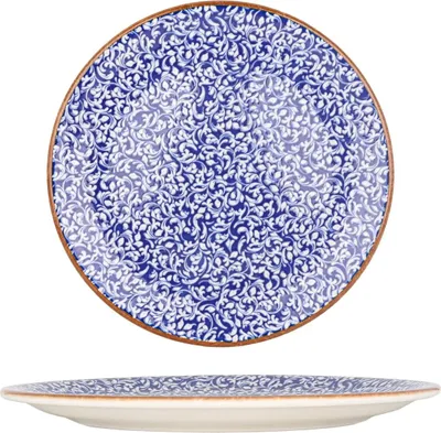 Image de Assiette By Bone - Edera Cobalt - Porcelaine - 25 cm