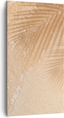 Produktbild von Bild auf Leinwand - Leinwandbild - Einteilig - Sand Schatten Blätter - 45x80cm - Wand Bild - Wanddeko - Wandbilder - Leinwanddruck - Bilder - Wanddekoration - Leinwand bilder - Wandbild - PA45x80-4580