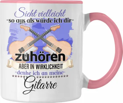 Produktbild von Trendation - Gitarren-Spieler Geschenk Tasse Gitarren Liebhaber Geschenkidee Lustiger Spruch (Rosa)