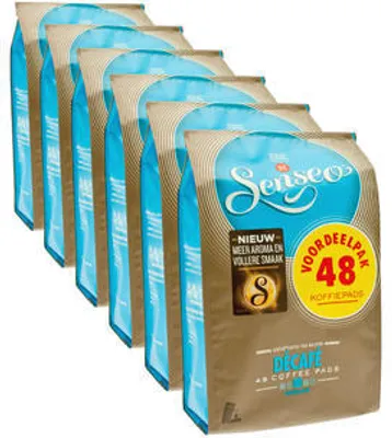 Produktbild von Senseo Kaffeepads Décafé / Entkoffeiniert, neues Design, 6er Pack, 6 x 48 Pads