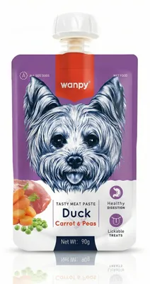 Produktbild von WANPY für Hunde - Pastete mit Ente, Möhren und Erbsen, 90 g
