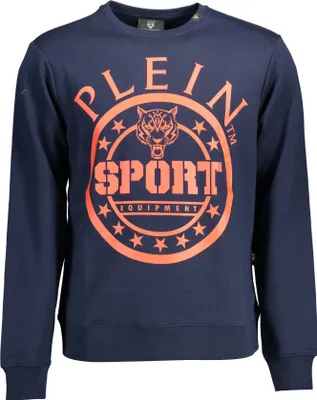 Produktbild von Herren Langarm-Pullover Blau: Stylisches Sweatshirt mit Logo-Druck