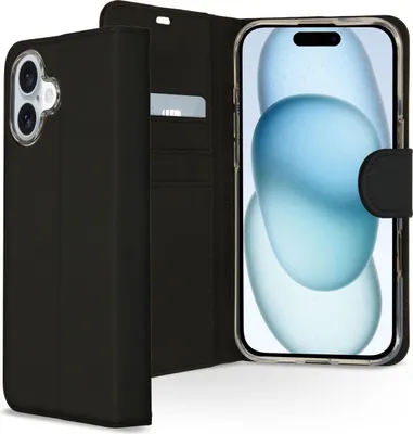 Image de Accezz Wallet Softcase Bookcase pour l'Apple iPhone 16 Plus - Noir