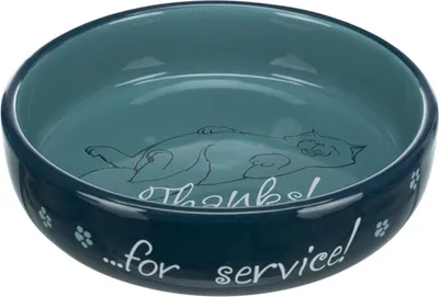 Produktbild von TRIXIE Napf, flach, Thanks for Service, Keramik, 0,3 l / Ø 15 cm