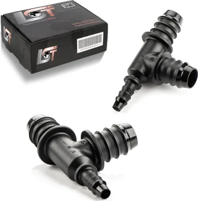 Produktbild von 2x T-Verbinder T-Stück Schlauchverbinder Ø 14 mm - Ø 6 mm Kraftstoffleitung