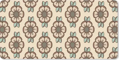 Produktbild von MuchoWow® Schreibtischunterlage Retro - Blumen - Design 80x40 cm - XXL Mauspad - Gaming Mauspad