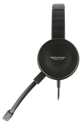 Zdjęcie produktu dla Delock - Headset - On-Ear - kabelgebunden - USB-A - Schwarz (27180)