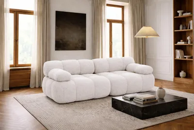 Produktbild von Kaiser Möbel Couch, 2-Sitzer Sofa modular, Bouclé-Stoff Abriamo, Ecru, Selia