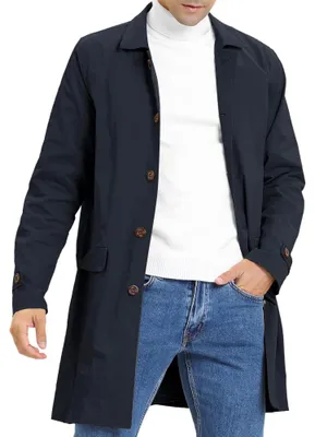 Imagen del producto de Abrigo tipo trench para hombre - Azul marino