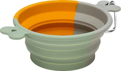 Obrázok produktu pre Skladateľná cestovná miska Beeztees Rua zo silikónu, oranžová