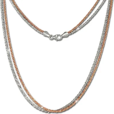 Produktbild von SilberDream Collier 45cm 925 Silber vergoldet Schmuck silber rose SDK23345T