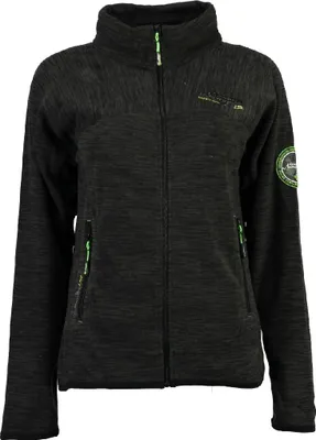 Produktbild von Geographical Norway Damen warme flauschige Fleece Jacke Outdoor Sweater Ski Sport Freizeit G-Tarella, Schwarz, Größe S