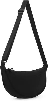 Produktbild von Damen Halbmond Crossbody Schultertasche Hobo Einfarbig Schwarz