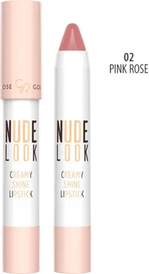 Produktbild von Golden Rose Nude Look Creamy Shine Lippenstift Nr. 02 Pink Rose