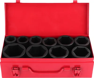 Obrázok produktu pre 10ks metrických hlbokých nástrčných hlavíc 3/4in drive 6-bodová prenosná sada náradia do auta 22-50 mm